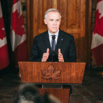 Mark Carney, Canada's prime minister, speaks in Quebec City,