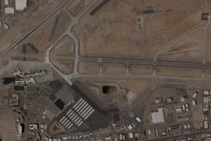 Imagen satelital del Aeropuerto Internacional de El Paso, Texas / Foto: Reuters